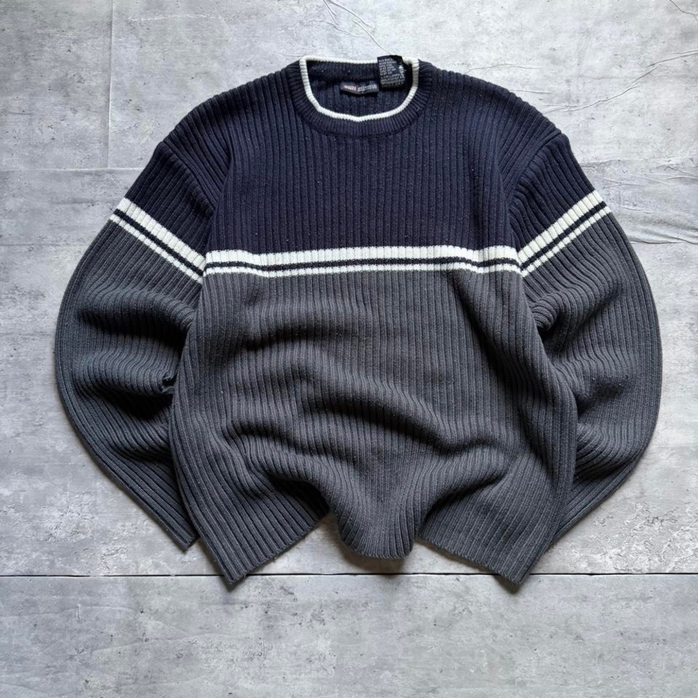 vintage Y2K point zero type striped acrylic sweater